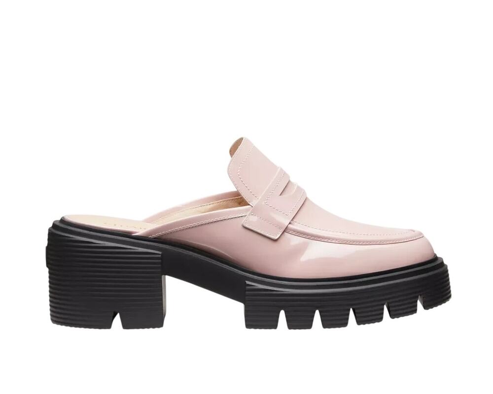 Stuart Weitzman Patent Pink Soho Mule Size 8.5